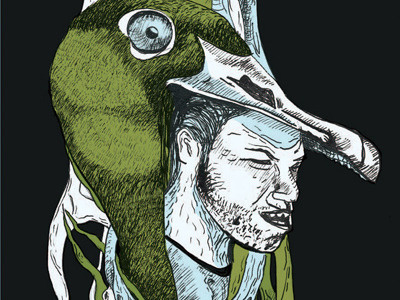 Goosey Goosey Gander gander goose illustration ink man pen