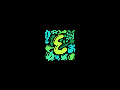 Edeka art design fruits graphic logo typography