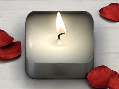 Tea Light iPhone Icon candle icon ios iphone light rendering tea