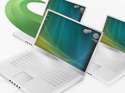 Connected Laptops illustration laptop shiny