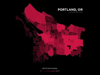 Portland Choropleth choropleth crime datavis map portland