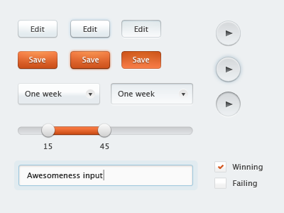 UI Elements bootstrap buttons interface slider ui