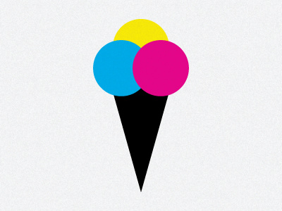 Designers' ice cream cmyk colors designer draft ice cream print