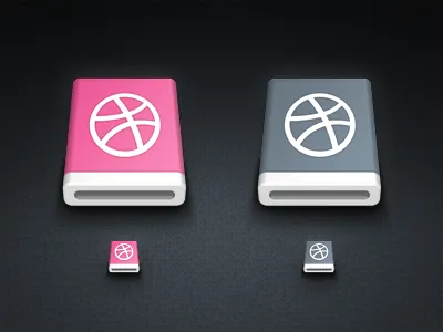 dribbble removable device device dribbble drive gray hdd icon mac pink removable