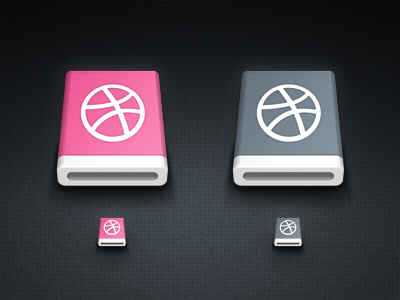 dribbble removable device device dribbble drive gray hdd icon mac pink removable