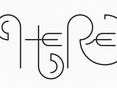 HERE 2 custom drawn here type