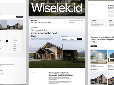 Wiselek.id - AI-Powered Real Estate Landing Page agent ai ai technology aidriven apartment architecture building business clean design home landing page properties property realestate web web design