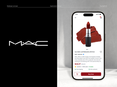 MAC App Redesign appdesign beauty clean cosmetics creative figma lipstick maccosmetics minimalism mobileapp mobileui onlineshopping redesign shoppingapp ui uidesign uiux userinterface