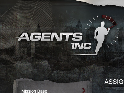 Online Spy Game gritty logo texture
