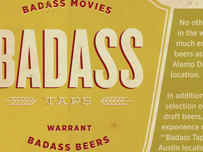 Badass alamo drafthouse badass beer movies shield