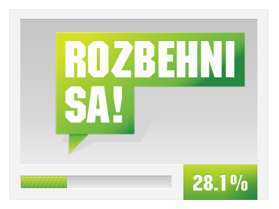 Rozbehni sa! corporate identity webdesign