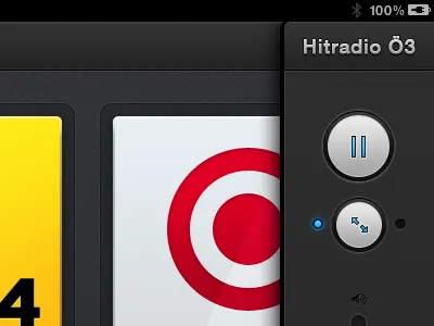 Player controls austria blue ios ipad pause play radio red texture volume yellow