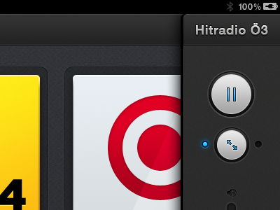 Player controls austria blue ios ipad pause play radio red texture volume yellow