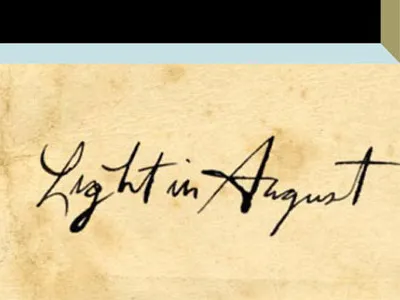 Light in August lettering