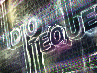 Idioteque (Progress) design futuristic light poster spectrum typography