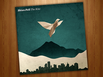 Skies Fell - The Kite (Single cover art) band glasgow grunge music muted single subtle texture vintage