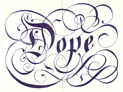 Dope illustration lettering moleskine typography