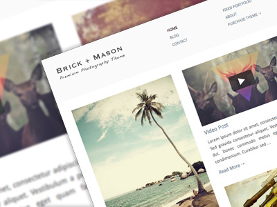 Brick + Mason brand flat jquery logo logo design menu nav navigation themeforest ui wordpress