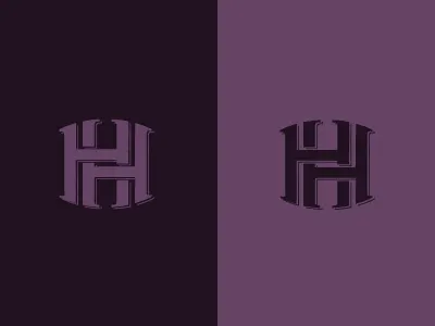 HH Mark h logo mark monogram purple