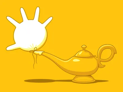 Trap genie glennz illustration illustrator lamp tee trap vector
