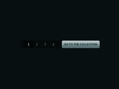 Slider navigation blue button dark grey ui