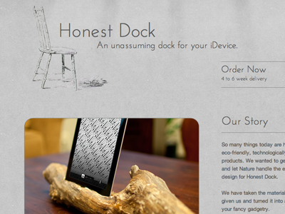 Honest Dock site dock gray ios ipad natural wood