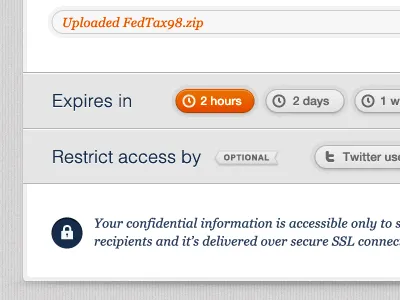 hushly_fnl2 buttons final gray orange twitter ui