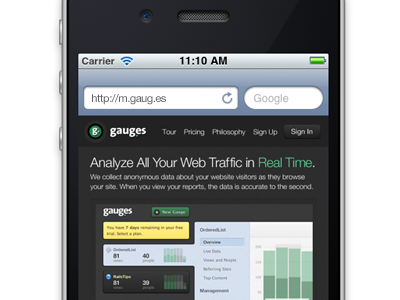 Gaug.es 2.0 Mobile gaug.es gauges iphone mobile orderedlist