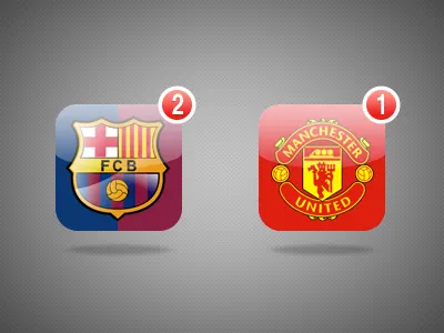 Barca Vs Man UTD barca icons ios man utd notification