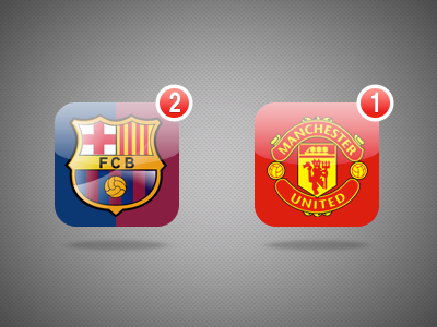 Barca Vs Man UTD barca icons ios man utd notification