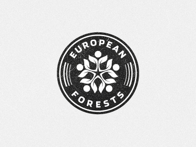 European Forests alliance badge cresk crest emblem european forests health icon designer iconographer iconography identity designer logo designer nature symbol designer wildlife