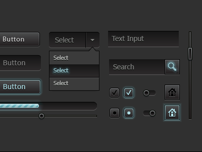 Sable UI Graphic Styles button glow illustrator input scroll ui vector