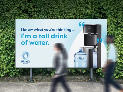 Primo Water Billboard ads billboard brand dispenser drink exchange hydrate hydration mockup primo refill water