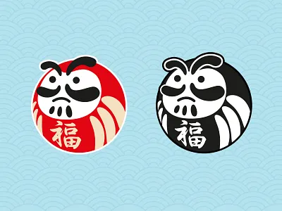 Daruma branding daruma design graphic design japanese logo vector visual