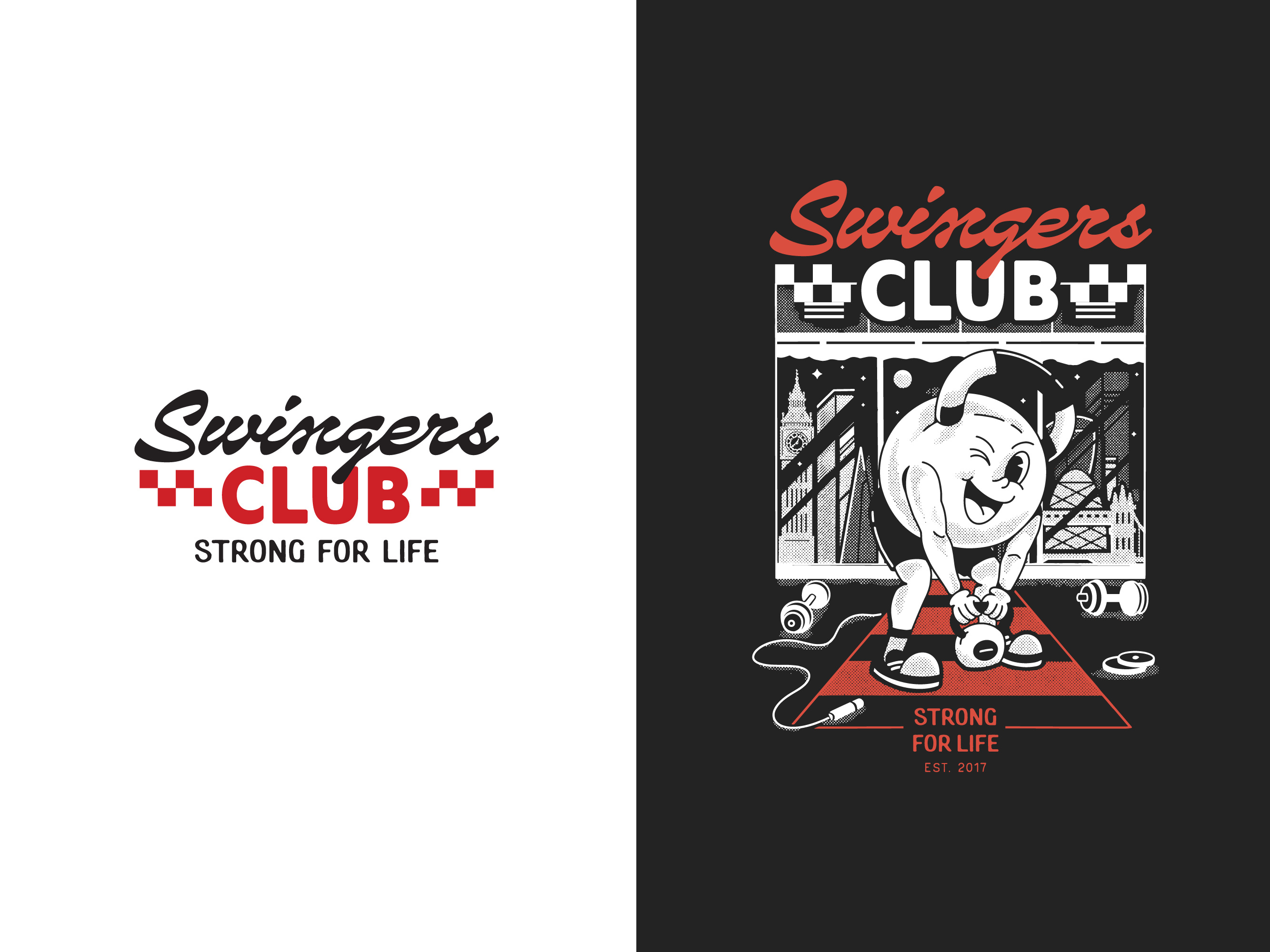 Example of Retro Mascot T Shirt Illustration