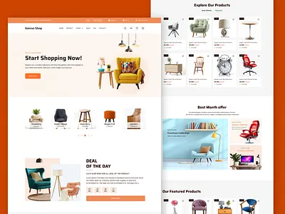 Furniture eCommerce Store Website UI Design business cms design ecommerce furniture graphic design online store ui ux website