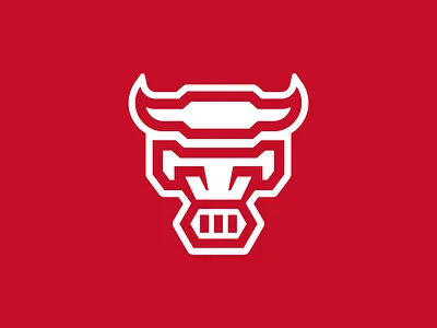 Unique Mecha Bull Head Logo app automotive bold branding bull community design graphic design horned logo mechanic minimalist robot technician vector