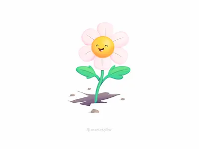 🌱 Learn from Nature 🌱 cartoon character children cute fiore flor flower growth illustration kids mexico naturaleza nature odds perseverance personaje