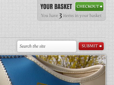 Shopify Temp button checkout gradient green grey noise red