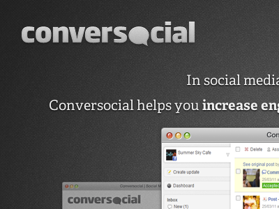 Conversocial app black texture ui
