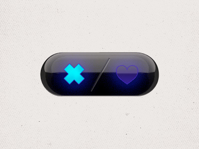 ✖ / ♥ app blue button c4d elements glow interface iphone texture ui