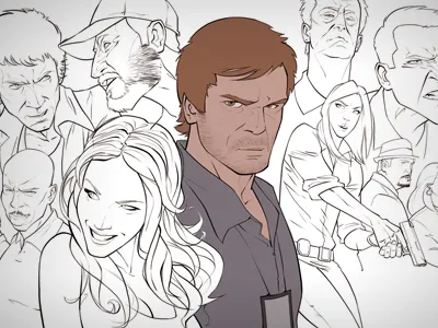 Dexter montage dexter killer morgan serial series tv