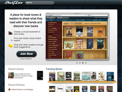 Shelfluv Homepage clean css3 dark gradient homepage wood