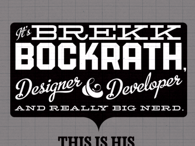 Portfolio Peek 2 black gray grid letterpress portfolio white