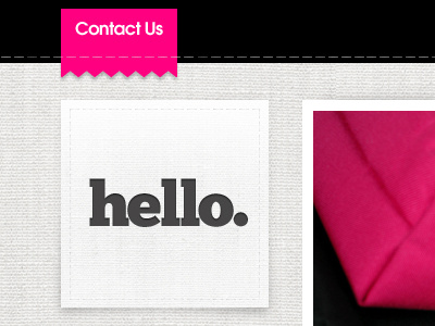 Say Hello clothing interface texture web design