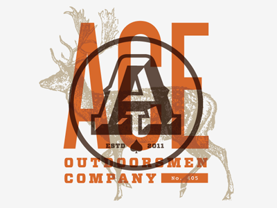 More Ace branding brown identity oklahoma orange outdoorsmen tan