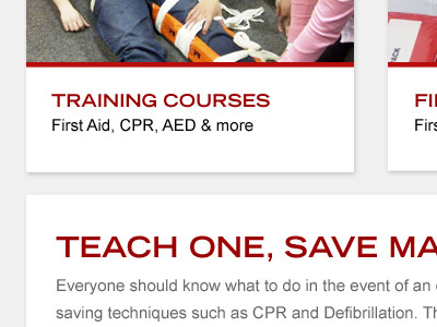 First Aid first aid grey red website white