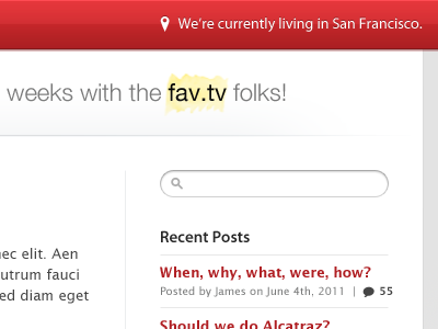 So close now. design designer fav.tv fun graphic design interface intern red san francisco ui ui designer ux