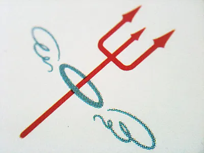 Hallelujah & Hellraising illustration logo print type flourish