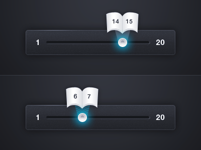 Jv Pagination Slider / Variation 1 dark interface knob pages pagination slider ui